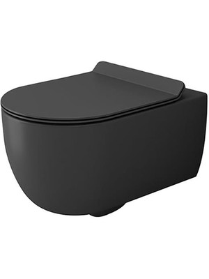 Bocchi V-Tondo Rimless Asma Klozet Kanalsız Kapak Hariç Mat Antrasit 1416-020-0128