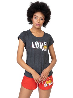 Vienetta Pamuklu Kısa Kol Şortlu Pijama Takım
