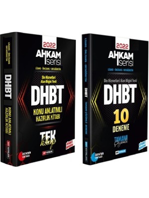 Ddy Yayınları DHBT Ahkam Serisi Tüm Adaylar Konu Anlatımı ve 10 Deneme 2’ Li Set (Ciltli)