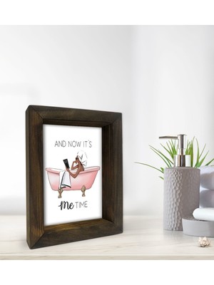 Bk Gift Banyo Dekoratif Doğal Masif Ahşap Çerçeve 15X20CM-26