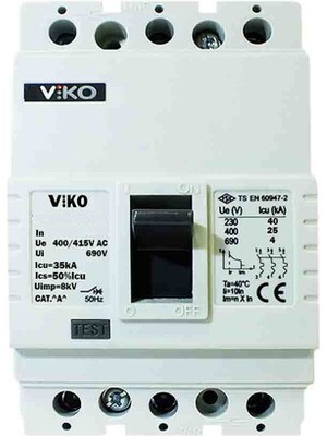 Viko VMF2-160-SN2 160A 3 Kutuplu 35KA Sabit Kompakt Şalter
