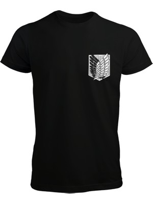 Tisho Attack On Titan Baskılı T-Shirt Erkek Tişört