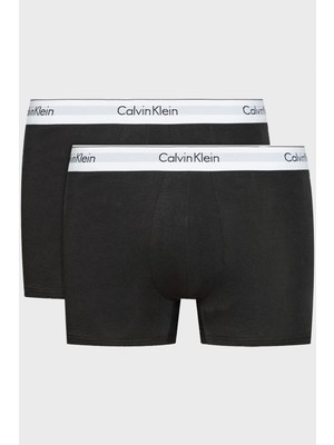 Calvin Klein Logolu Pamuklu 2 Pack Boxer Erkek Boxer 000NB1086A 001