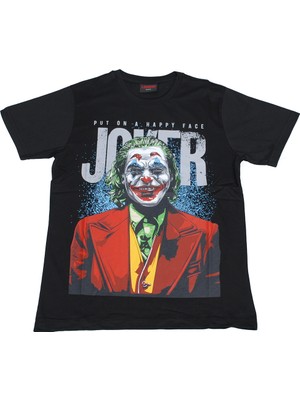 Atlantis Joker Put On A Happy Face Tişört Siyah
