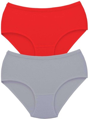 Royaleks 2 Adet Tutku Kadın Yüksek Bel Bato Kalın Lastik Külot S6