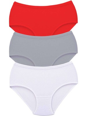 Royaleks 3 Adet Tutku Kadın Yüksek Bel Bato Kalın Lastik Külot S9