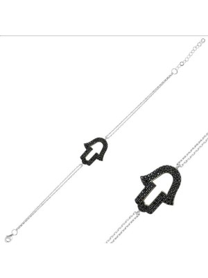 925 Gümüş Fatma Ana Eli 925 Ayar Gümüş Bileklik