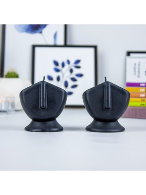Mument Nordic Dekoratif Mum Seti Siyah