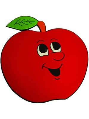 Woody Life Woodylife Kırmızı Elma Ahşap Dolap-Duvar Figürü-60 cm Çocuk Odası Anaokulu Dekor