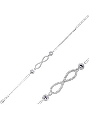 925 Gümüş Sonsuzluk Kadın 925 Ayar Gümüş Bileklik