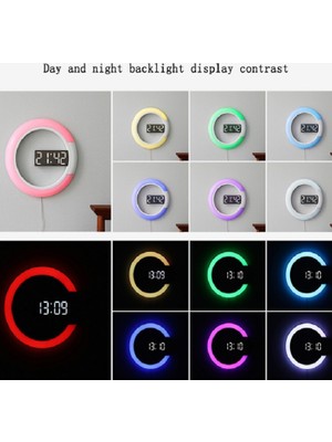 Sunsky LED Ayna Hollow Duvar Saati Beyaz (Yurt Dışından)