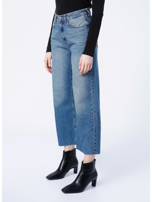 Aeropostale K-N10849 Yüksek Bel Comfort Fit İndigo Kadın Denim Pantolon