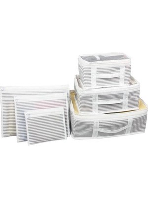 Zavansa Bavul Içi Düzenleyici Valiz  Organizer 6 Lı Set - Çizgili