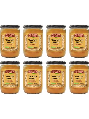 Gurvita Tavuk  Suyu Sebzeli 660 ml 8'li