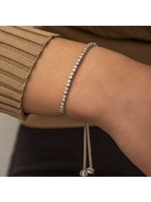 925 Gümüş Su Yolu Asansörlü 925 Ayar Gümüş Bileklik