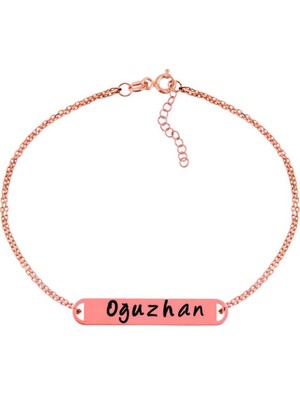 925 Gümüş Isim Yazılı 925 Ayar Gümüş Bileklik