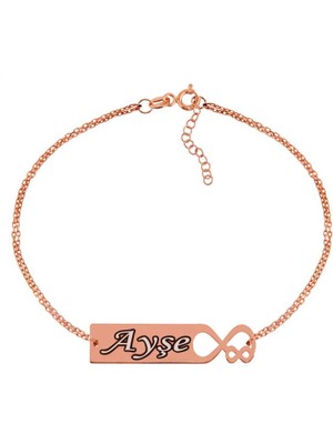 925 Gümüş Sonsuzluk Isim Yazılı 925 Ayar Gümüş Bileklik