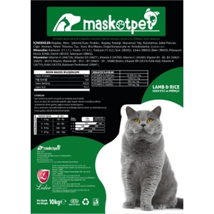 Enjoy Kuzu ve Pirinç Etli Yetişkin Kedi Maması 10 kg