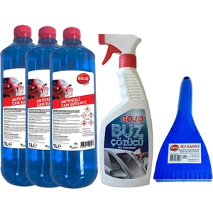 Kışlık Set 3 Ad Cam Suyu + Buz Çözücü + Buz Kazıyıcı