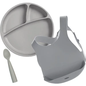 Oioi Silikon Beslenme Seti 3lü Gri