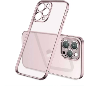 iPhone 13 Pro Max Veve Serisi Renkli Kenarlı Mat Elktroplated Silikon Kılıf