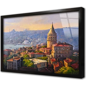 Galata Çerçeveli Cam Tablo