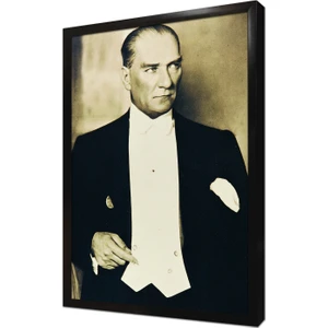 Atatürk Smokinli Çerçeveli Mdf Tablo