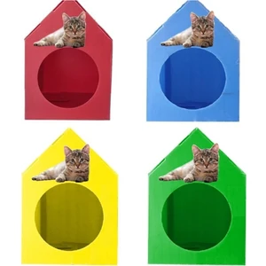 Su Geçirmez Plastik Kedi Evi 4'lü