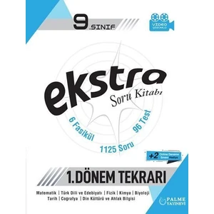 Palme Yayıncılık 9 . Sınıf Ekstra Soru Kitabı ( 1.dönem )