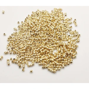 Yiğit Aksesuar 3 mm 100 Adet Altın Kaplama Gold Dorika Boncuk Ara Aparatı Takı Malzemeleri