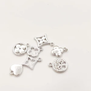 Gümüş Kaplama Karışık Model Kolye Ucu Ara Aparatı 28 Adet