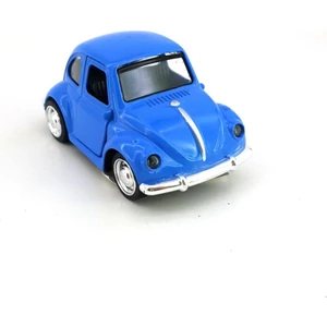 Orta Boy Kısa Model Metal Vosvos Çek Bırak Oyuncak Araba (Mavi)