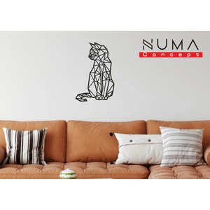 Numa Concept Oturan Kedi Mdf Duvar Dekorasyon Lazer Kesim 31x21 Cm