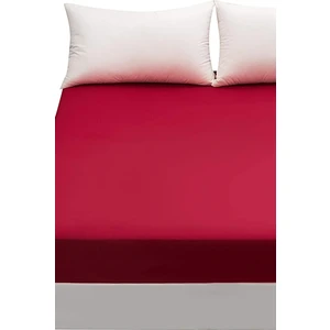 Tek Kişilik  Pamuklu Penye Lastikli Çarşaf | Kırmızı