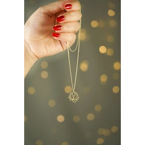 925 Ayar Gümüş Lotus Çiçeği Gümüş Kolye