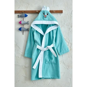 Komfort Home Kapşonlu  Pamuklu Çocuk Bornoz / 1-2 Yaş