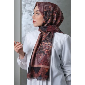 Paisley Desen Kahverengi Pamuk Şal