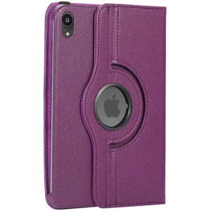 Apple iPad Mini 6. Nesil 2021 Uyumlu Tablet Kılıfı 360° Dönen Yatay Dikey Standlı Kapaklı Kılıf Mor