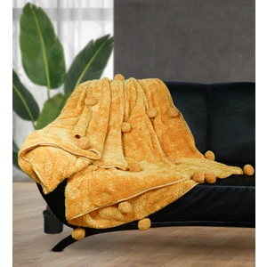 Ponponlu Peluş Tv Battaniyesi 200 x 220 cm