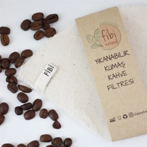 Fibi Natural Ham Pamuk Yıkanabilir Kahve Filtresi