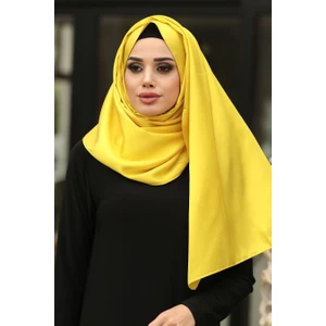 Neva Style - Ipek Görünümlü Sarı Şal 7501SR