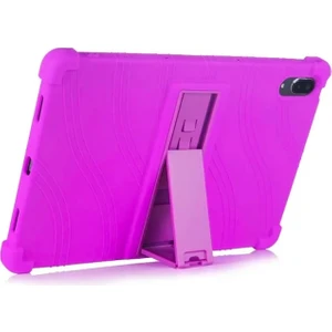 Lenovo Tab P11 Pro TB-J706 Standlı Silikon Kılıf Tablet Kılıfı AL-34791 Mor