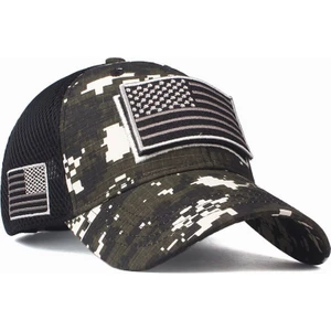 Gri Amerikan Bayrağı Beyzbol Şapkası Erkekler Içın Abd Bayrağı Kap Kamuflaj Snapback Kemik Hip Hop Kap Gorras Casquette Hombre  (Yurt Dışından)