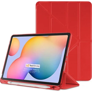Nezih Case Xiaomi Mi Pad 5 / 5 Pro Uyumlu Origami Kalem Bölmeli Pu Deri Arkası Yumuşak Silikon Kılıf
