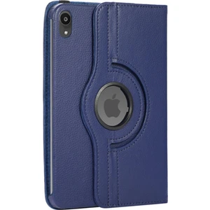 Nezih Case Apple Ipad Mini 6. Nesil 2021 Uyumlu 360 Rotating Stand Suni Deri Tablet Kılıfı