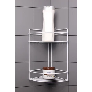 2 Katlı Banyo Köşeliği Şampuanlık Köşelik Banyo Rafı