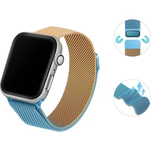 Apple Watch 7 6 5 4 3 Se 38-40-41MM Uyumlu Mıknatıslı Çelik Örme Metal Kordon Kayış