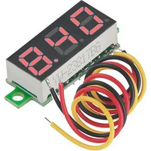 Devre Dünyası 0.28" Dc 0-100V Mini Dijital Voltmetre - 3 Kablolu