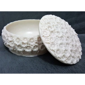 Kutu Papatya Çiçek Kabartma Kutu 14CM Silikon Kalıp K-282