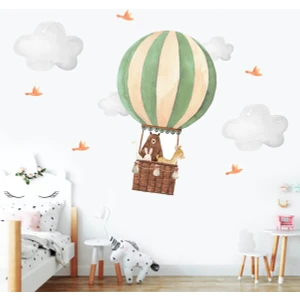 Kt Grup Sevimli Dostlar ve Uçan Balon Çocuk Odası Duvar Sticker 
